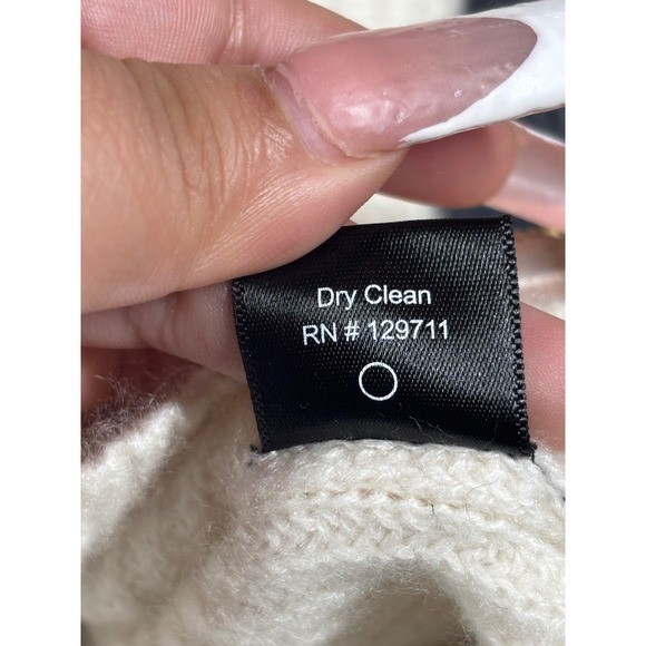 Jenni Kayne Cream Cashmere V Neck Button Front Cardigan Sweater Men's M - Picture 5 of 9